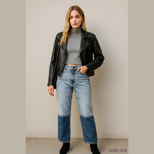 Hidden Two Tone Contrast Jeans Size 31 Straight Leg